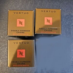 Nespresso VERTUO pods - Chiaro DECAF Double Espresso - 3 Boxes NEW